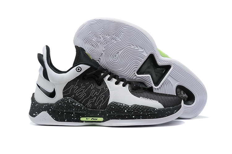 2021 Nike Paul George 5 Black Grey Green Basketball Shoes